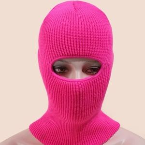 Hot Pink Knit Ski Mask